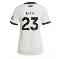 Maglia Calcio Manchester United Luke Shaw #23 Terza Divisa Donna 2024-25 Manica Corta